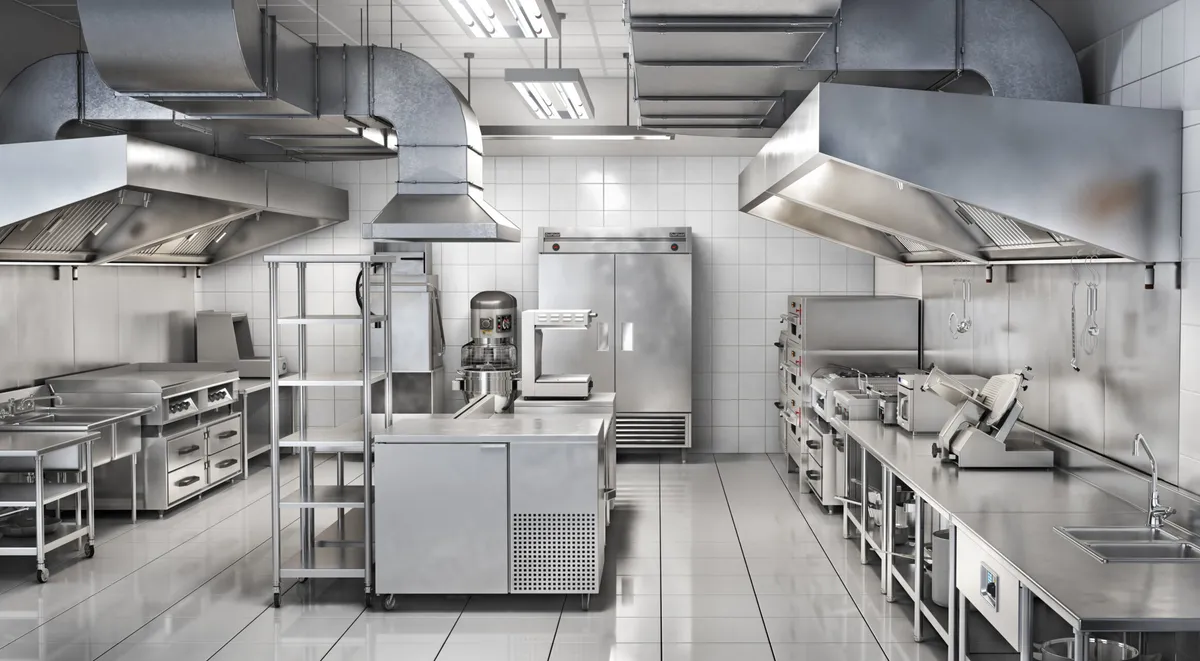 Commercial restaurant kitchen
